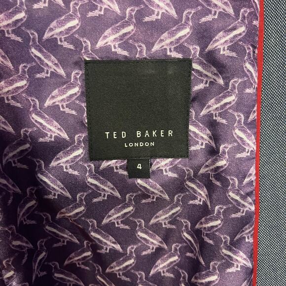 Ted Baker London Men's Sport Coat Blue Ted Size 4 US Size 40 - Picture 6 of 11